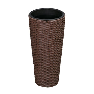 Noah Round Wicker Planter 2-piece Set in Mocha