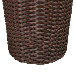 Noah Round Wicker Planter 2-piece Set in Mocha