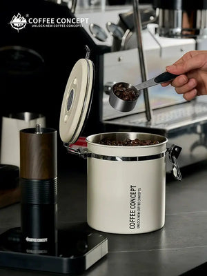 Best Airtight Coffee Canister for Fresh Beans - Vacuum Seal One-Way Valve 1.2L/1.5L Under $12