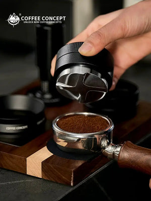Vertical Striped Gravity Espresso Distributor - Stainless Steel Self-Leveling Tool 51/53/58mm From $16