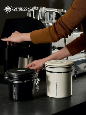 Best Airtight Coffee Canister for Fresh Beans - Vacuum Seal One-Way Valve 1.2L/1.5L Under $12