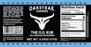 Oaksteak Shakers - The O.G. Rub All Purpose Seasoning