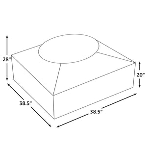 Outdoor Vinyl Cover for Fire Sense Square Fire Pits