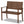 Outdoor All Weather Bench with Solid Rubber Wood Frame and Hand Woven PU Leather-Brown