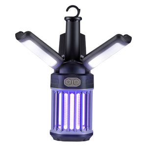 Outdoor Bug Zapper with Foldable Camping Lantern USB-C Rechargeable Electric Mosquito Killer
