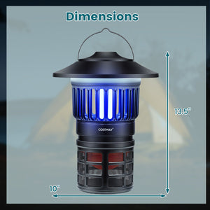 Outdoor Fly Trap with Light Rechargeable Electric Bug Catcher and Killer