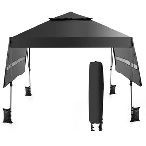 10 x 17.6 Feet Outdoor Instant Pop-up Canopy Tent with Dual Half Awnings