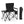 Oversized Camping Chair with Side Table and 2 Storage Pockets