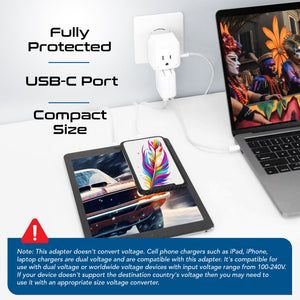Travel Adapter Set | Type A, B, C, E/F, G, I - USB-C Port with PD + 2 US Outlets (PAK-30-WS) - TRAPSKI