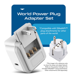 Travel Adapter Set | Type A, B, C, E/F, G, I - USB-C Port with PD + 2 US Outlets (PAK-30-WS) - TRAPSKI