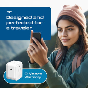 Travel Adapter Set | Type A, B, C, E/F, G, I - USB-C Port with PD + 2 US Outlets (PAK-30-WS) - TRAPSKI