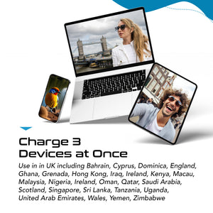 UK, Hong Kong, Travel Plug Adapter | Type G - USB-C Ports + 2 US Outlets (PAK-30W-7) - TRAPSKI