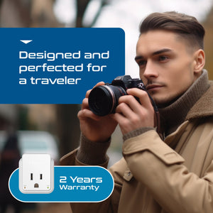 UK, Hong Kong, Travel Plug Adapter | Type G - USB-C Ports + 2 US Outlets (PAK-30W-7) - TRAPSKI