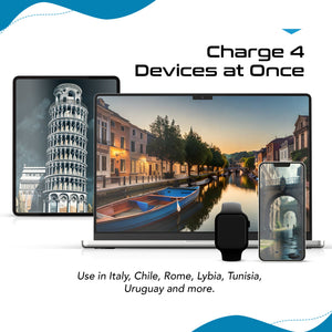 Italy, Chile Travel Adapter Set | Type C, L - USB & USB-C Ports + 2 US Outlets (PAK-IT) - TRAPSKI
