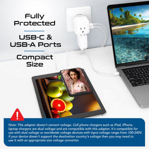 Japan, Philippines Travel Plug Adapter Set | Type A, B - USB & USB-C Ports + 2 US Outlets (PAK-JP)