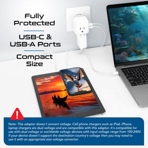 Israel, Jordan, Middle East Travel Adapter Set | Type C, G, H - USB & USB-C Ports + 2 US Outlets (PAK-ME) - TRAPSKI