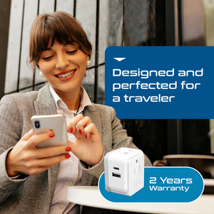 Israel, Jordan, Middle East Travel Adapter Set | Type C, G, H - USB & USB-C Ports + 2 US Outlets (PAK-ME) - TRAPSKI