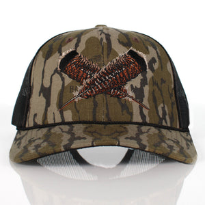 Mossy Oak Bottomland Turkey Feather Meshback Cap