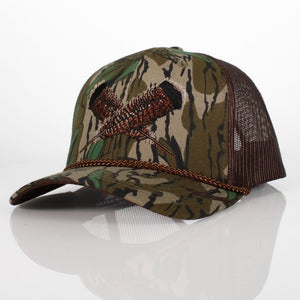Mossy Oak Bottomland Turkey Feather Meshback Cap