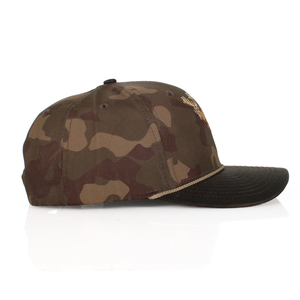 Running Deer 6-Panel Wax Cloth Rope Cap