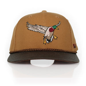 Canvas Mallard Drake Duck Hat with Wax Cloth Visor