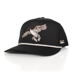 Black Pintail Performance Rope Cap