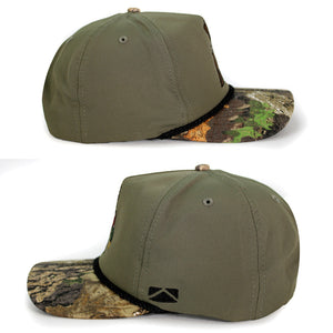 Chocolate Lab Duck Dog 5-Panel Camo Visor