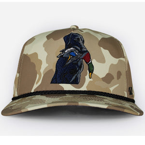 Black Lab Duck Dog 5-Panel Old School Camo