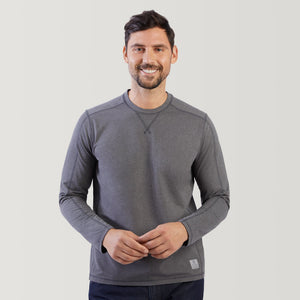 Men's FreeCycle® Sueded Melange Long Sleeve Crew Neck