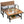 2 Pieces Patio Rattan Coffee Table Set with Shelf and Quick Dry Cushion