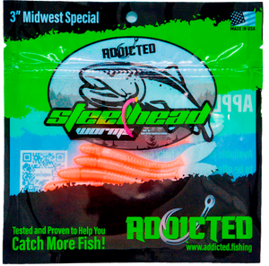 Peach Legend Worms - 3" Midwest Special - TRAPSKI