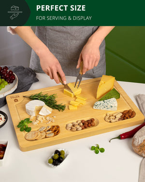 Cutting Board with Compartments, 18” x 12”