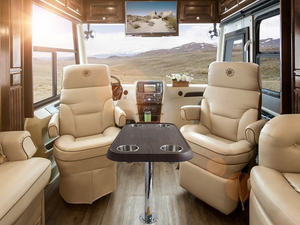 RV Side Tables | RV End Tables - Table Set - 6" Floor Plate System, Cocktail Design (6 colors)