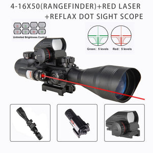 Pinty Nova 3-in-1 4-12x50 SFP Rifle Scope Combo