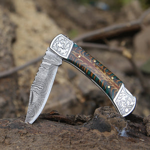 Striker Pocket Knife with Pine Cone Handle