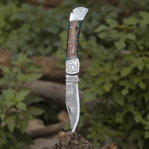 Striker Pocket Knife with Pine Cone Handle