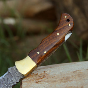 Jaguar Pocket Knife with Exotic Rosewood Handle