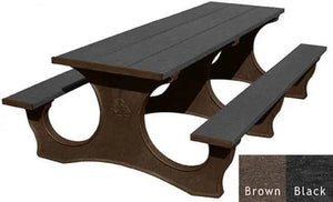 Polly Tuff ADA-Friendly Picnic Table – Durable 8 Ft Easy Access Outdoor Seating