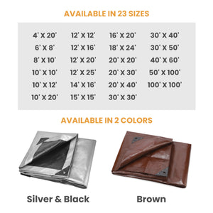 20’ x 30’ Super Heavy Duty Poly Tarp