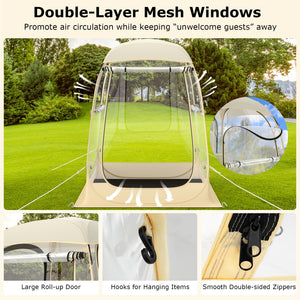 Instant Pop up Sports Tent with Carrying Bag and Floor Mat for 1-2/5-6 People
