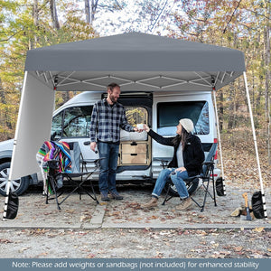 8 X 8 Feet Pop up Canopy Tent with 1 Sidewall and Portable Backpack
