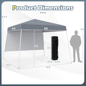8 X 8 Feet Pop up Canopy Tent with 1 Sidewall and Portable Backpack