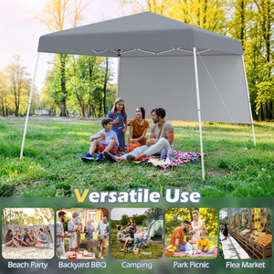 8 X 8 Feet Pop up Canopy Tent with 1 Sidewall and Portable Backpack