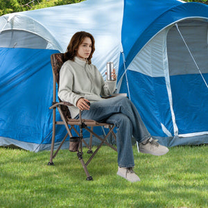 Portable Camping Chair with 400 LBS Metal Frame and Anti-Slip Feet