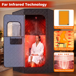Portable Far Infrared Sauna Box for Home Full Body Sauna Tent