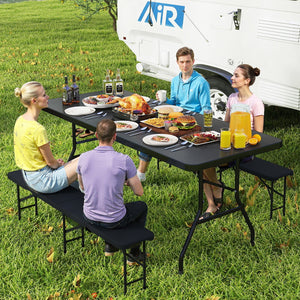Portable Folding Camping Table with Carrying Handle