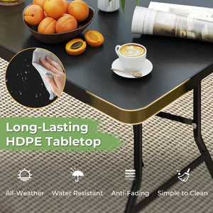 Portable Folding Camping Table with Carrying Handle