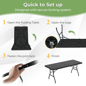 Portable Folding Camping Table with Carrying Handle