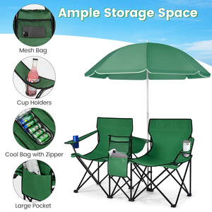 Portable Folding Picnic Double Chair