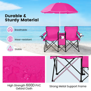 Portable Folding Picnic Double Chair